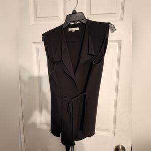 Belted Black top/vest Size LARGE